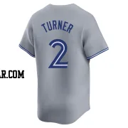 Justin Turner Men's Toronto Blue Jays Gray Limited Away Jersey