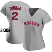 Justin Turner Women's Boston Red Sox Gray Authentic Road Jersey