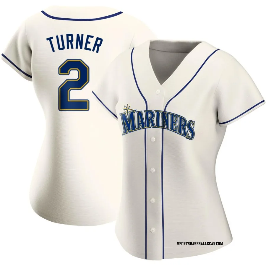 Justin Turner Women's Seattle Mariners Cream Authentic Alternate Jersey