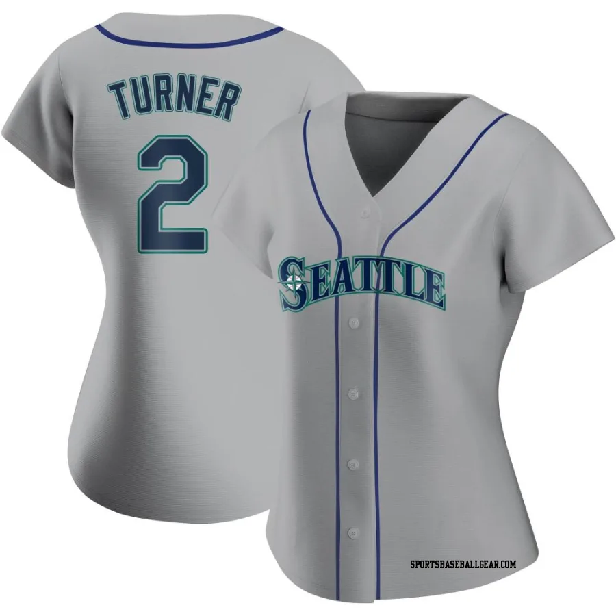 Justin Turner Women's Seattle Mariners Gray Authentic Road Jersey