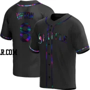 Justin Upton Men's Seattle Mariners Black Holographic Replica Alternate Jersey