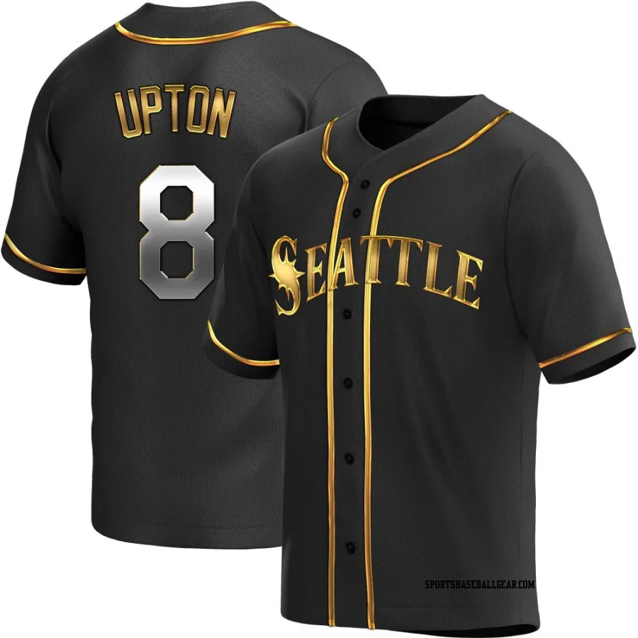 Justin Upton Youth Seattle Mariners Black Golden Replica Alternate Jersey