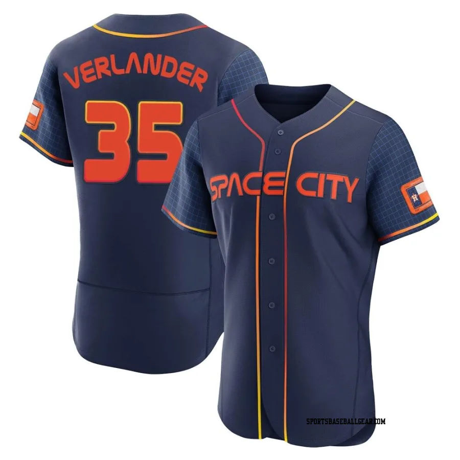 Justin Verlander Men's Houston Astros Navy Authentic 2022 City Connect Jersey