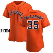 Justin Verlander Men's Houston Astros Orange Authentic Alternate Jersey