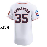 Justin Verlander Men's Houston Astros White Elite Home Patch Jersey