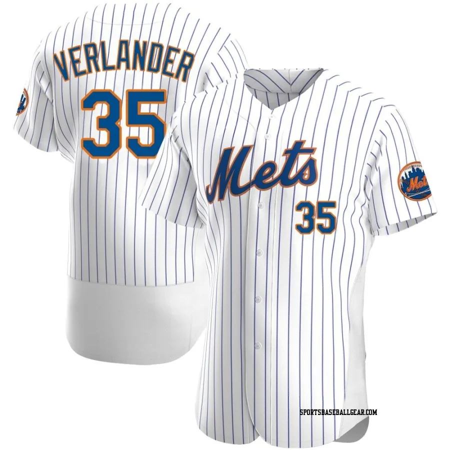 Justin Verlander Men's New York Mets White Authentic Home Jersey