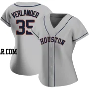 Justin Verlander Women's Houston Astros Gray Authentic Road 2020 Jersey