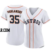 Justin Verlander Women's Houston Astros White Authentic 2022 World Series Home Jersey