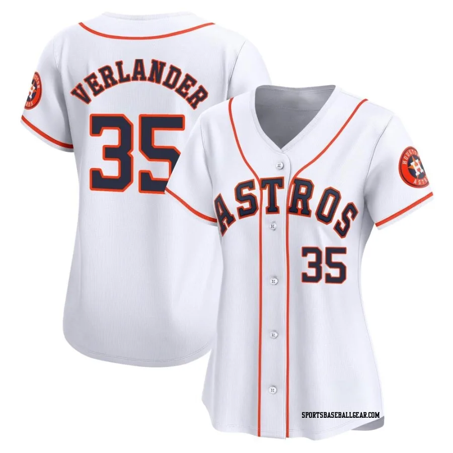 Justin Verlander Women's Houston Astros White Limited Home Jersey