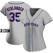 Justin Verlander Women's New York Mets Gray Authentic Road Jersey