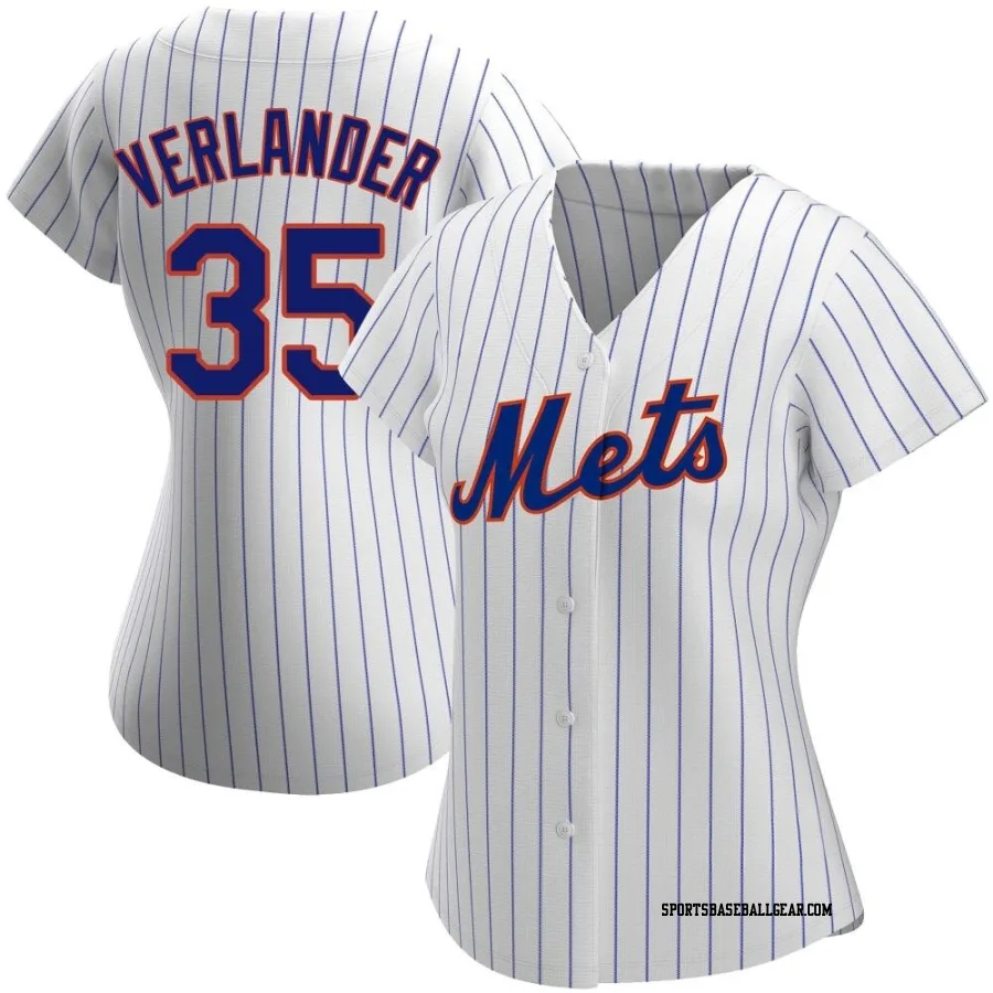 Justin Verlander Women's New York Mets White Authentic Home Jersey