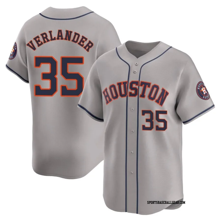 Justin Verlander Youth Houston Astros Gray Limited Away Jersey