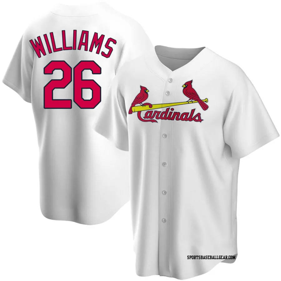 Justin Williams Men's St. Louis Cardinals White Replica Home Jersey