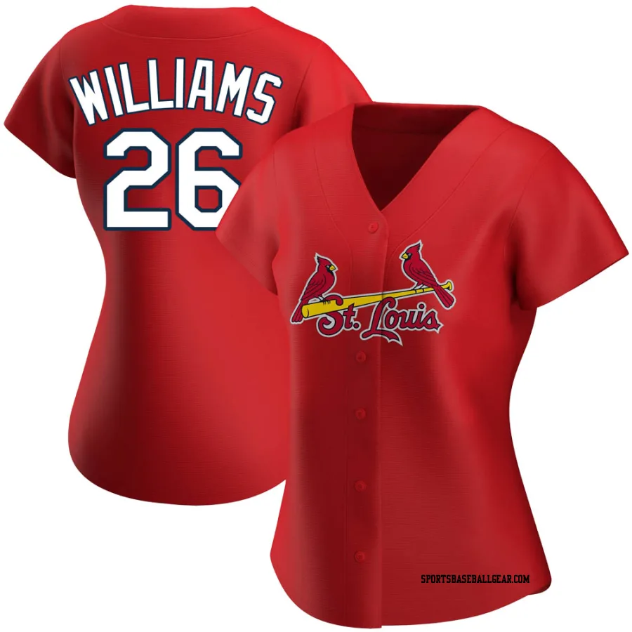 Justin Williams Women's St. Louis Cardinals Red Authentic Alternate Jersey