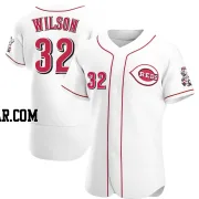 Justin Wilson Men's Cincinnati Reds White Authentic Home Jersey