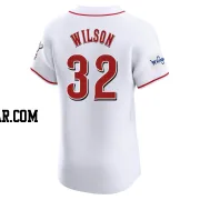 Justin Wilson Men's Cincinnati Reds White Elite Home Patch Jersey