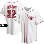 Justin Wilson Men's Cincinnati Reds White Replica Home Jersey