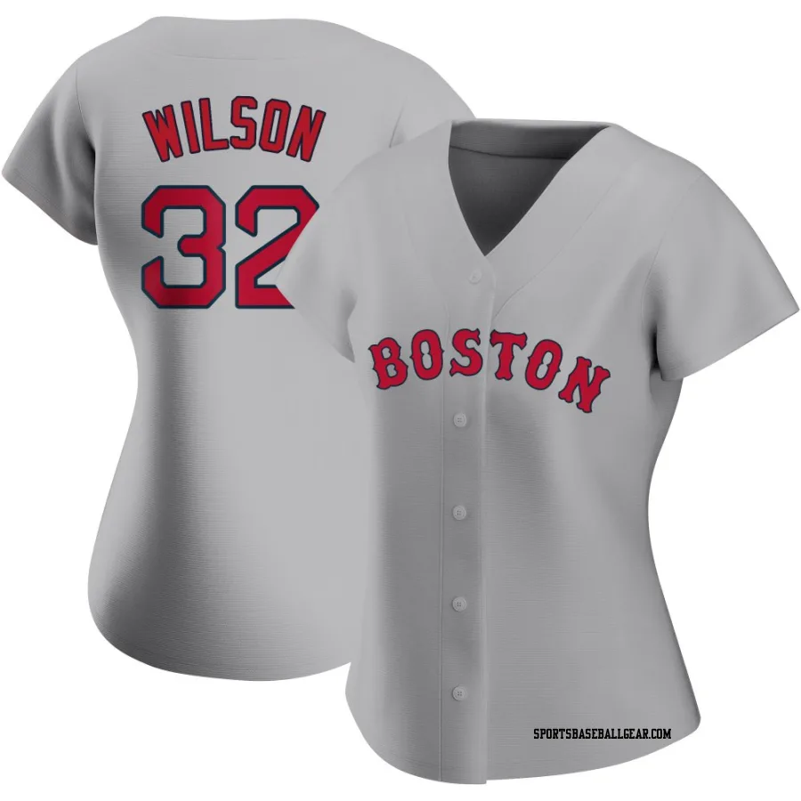 Justin Wilson Women's Boston Red Sox Gray Authentic Road Jersey