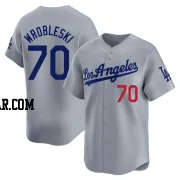 Justin Wrobleski Men's Los Angeles Dodgers Gray Limited Away Jersey