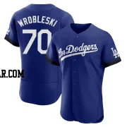 Justin Wrobleski Men's Los Angeles Dodgers Royal Authentic 2021 City Connect Jersey