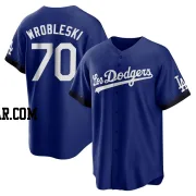 Justin Wrobleski Men's Los Angeles Dodgers Royal Replica 2021 City Connect Jersey