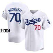 Justin Wrobleski Men's Los Angeles Dodgers White Limited 2024 World Tour Seoul Series Home Jersey