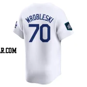 Justin Wrobleski Men's Los Angeles Dodgers White Limited 2024 World Tour Seoul Series Home Jersey