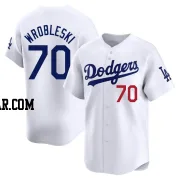 Justin Wrobleski Youth Los Angeles Dodgers White Limited Home Jersey