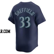 Justus Sheffield Men's Seattle Mariners Navy Limited Road Jersey