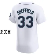 Justus Sheffield Men's Seattle Mariners White Elite Home Jersey