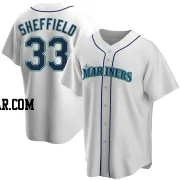 Justus Sheffield Men's Seattle Mariners White Replica Home Jersey