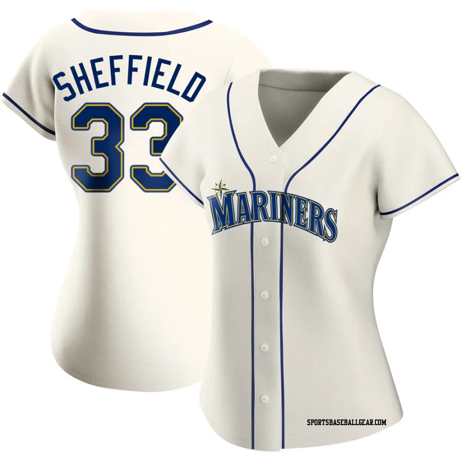 Justus Sheffield Women's Seattle Mariners Cream Authentic Alternate Jersey