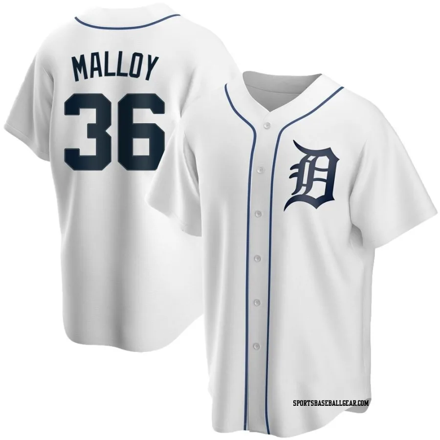 Justyn-Henry Malloy Youth Detroit Tigers White Replica Home Jersey