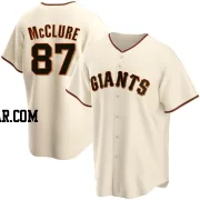 Kade McClure Men's San Francisco Giants Cream Replica Home Jersey