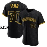 Kai-Wei Teng Men's San Francisco Giants Black Authentic Snake Skin City Jersey