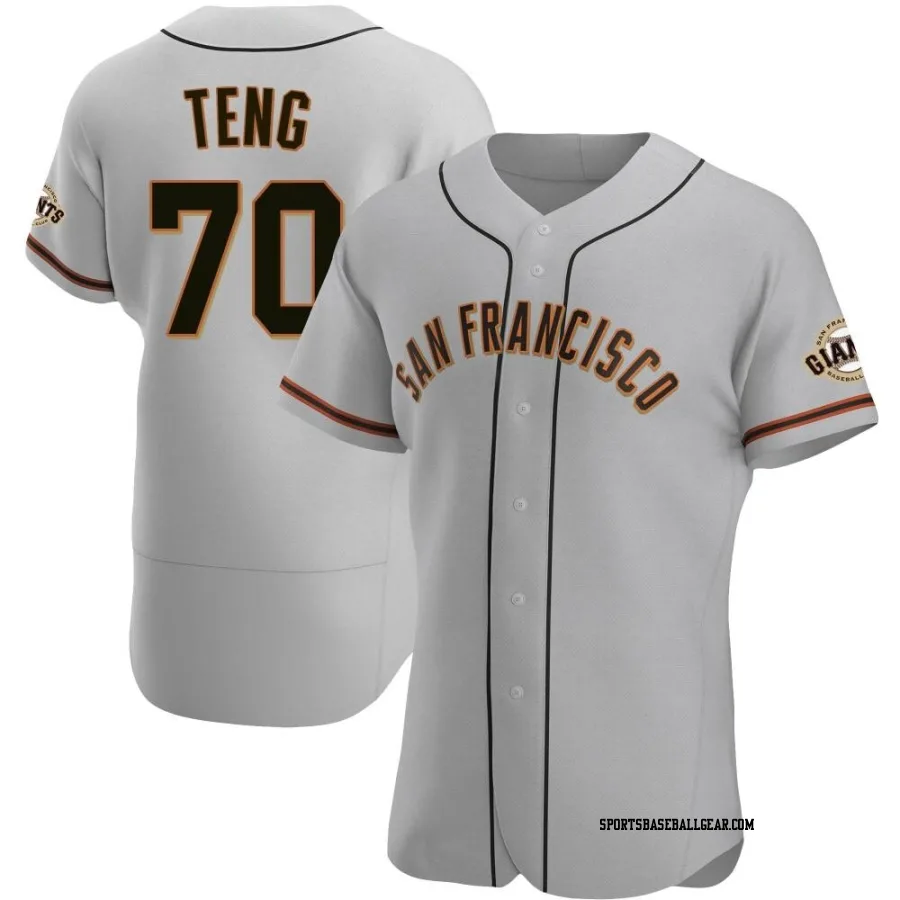 Kai-Wei Teng Men's San Francisco Giants Gray Authentic Road Jersey