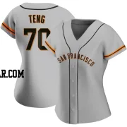 Kai-Wei Teng Women's San Francisco Giants Gray Authentic Road Jersey