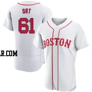 Kaleb Ort Men's Boston Red Sox White Authentic 2021 Patriots' Day Jersey