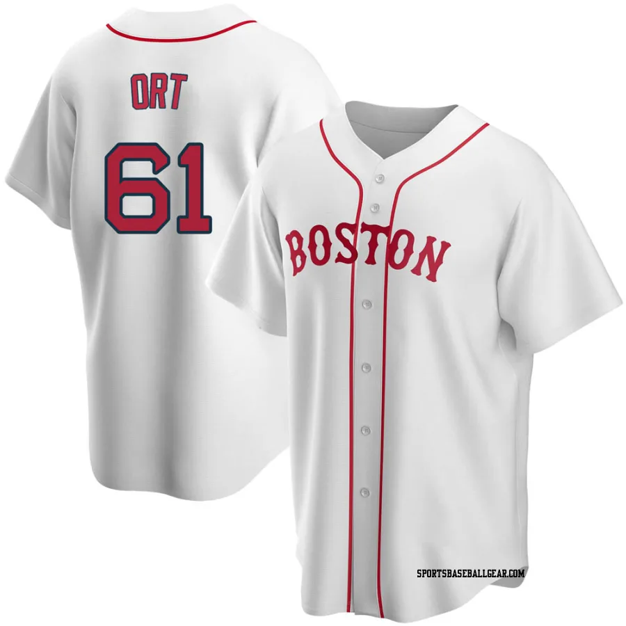 Kaleb Ort Men's Boston Red Sox White Replica Alternate Jersey