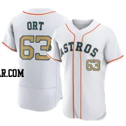 Kaleb Ort Men's Houston Astros Gold Authentic White 2023 Collection Jersey