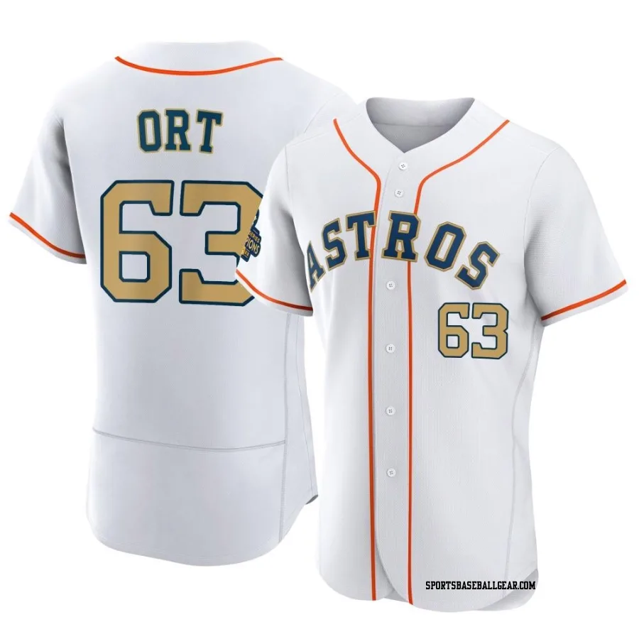 Kaleb Ort Men's Houston Astros Gold Authentic White 2023 Collection Jersey