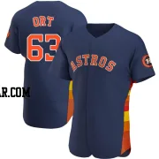 Kaleb Ort Men's Houston Astros Navy Authentic Alternate Jersey