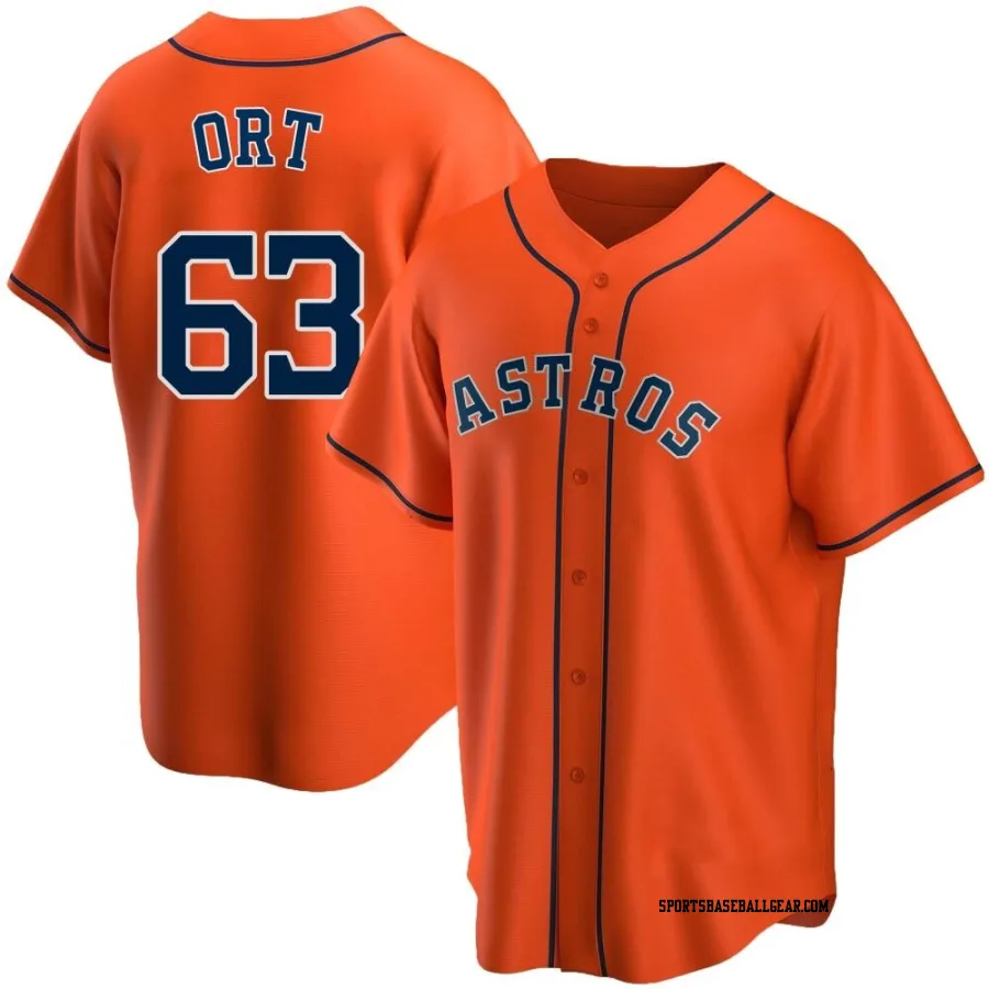 Kaleb Ort Men's Houston Astros Orange Replica Alternate Jersey