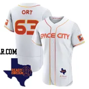 Kaleb Ort Men's Houston Astros White Authentic 2023 Space City Ready 2 Reign Flex Base Jersey