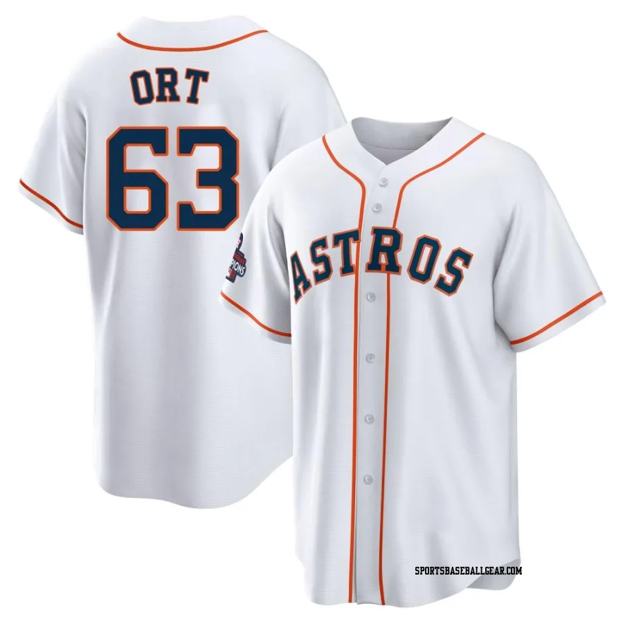 Kaleb Ort Men's Houston Astros White Replica 2022 World Series Champions Home Jersey