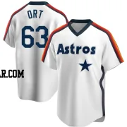 Kaleb Ort Men's Houston Astros White Replica Home Cooperstown Collection Team Jersey