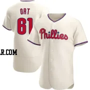 Kaleb Ort Men's Philadelphia Phillies Cream Authentic Alternate Jersey