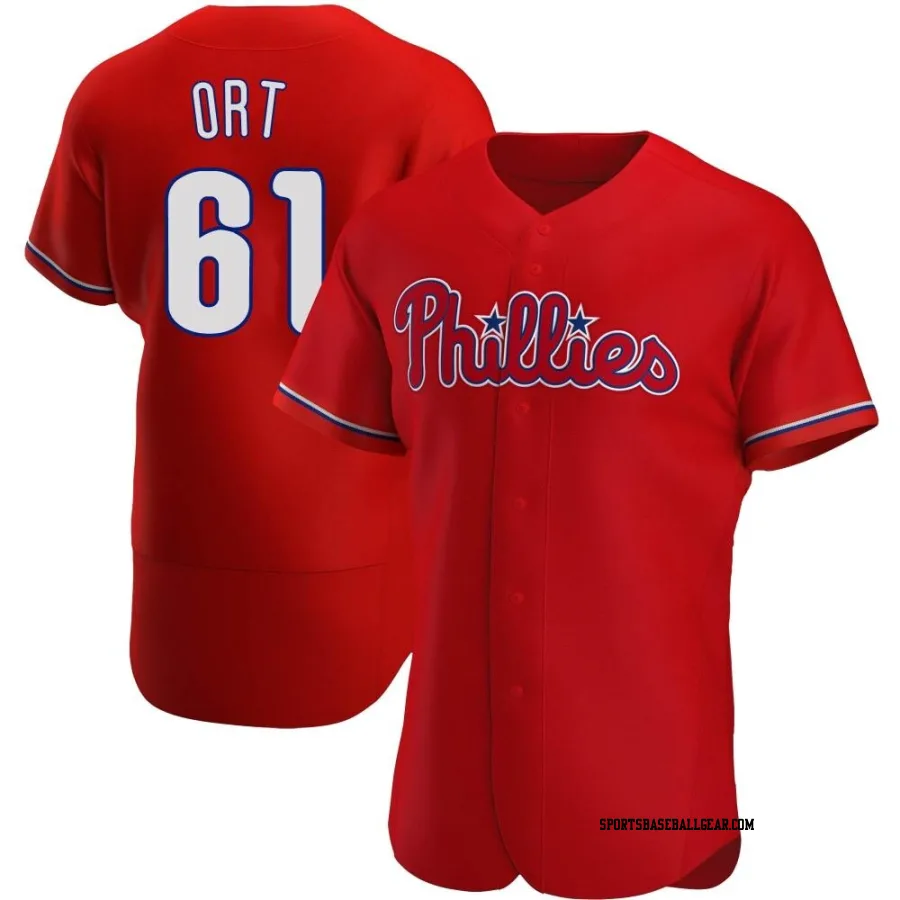 Kaleb Ort Men's Philadelphia Phillies Red Authentic Alternate Jersey