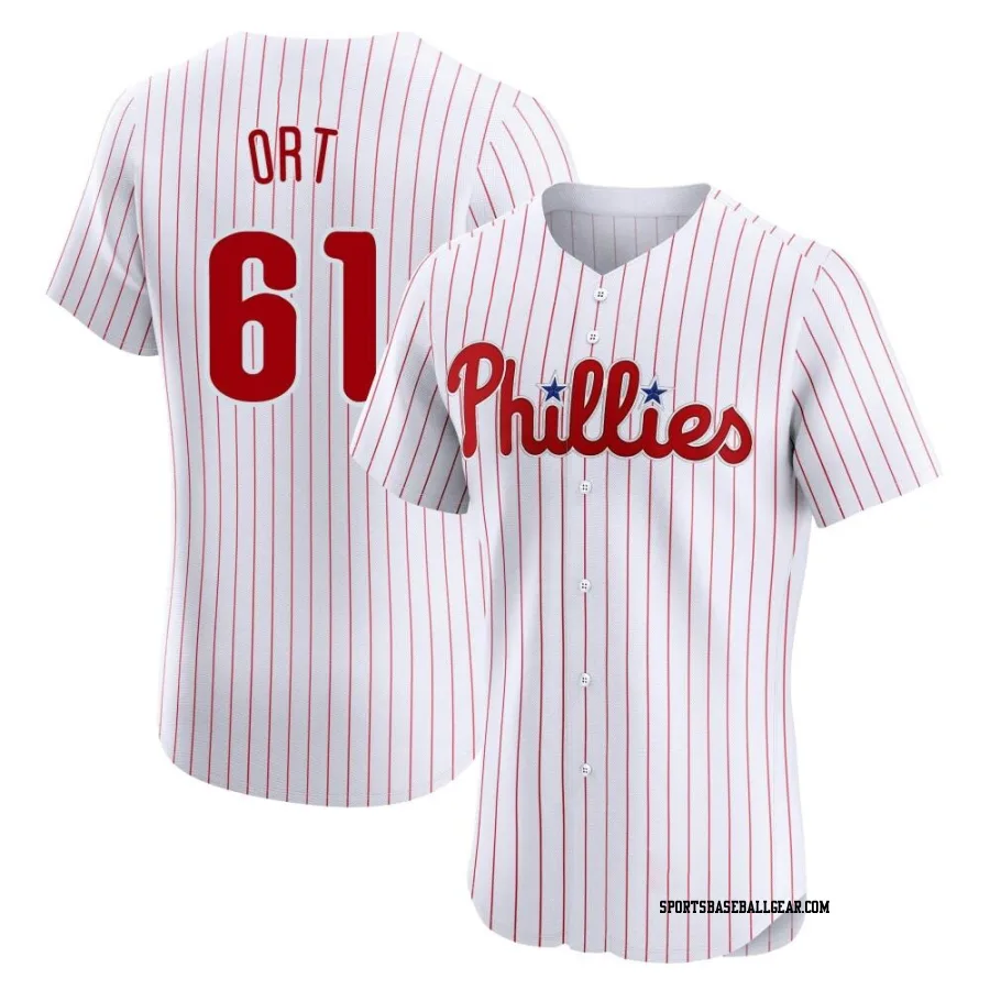 Kaleb Ort Men's Philadelphia Phillies White Elite Home Jersey