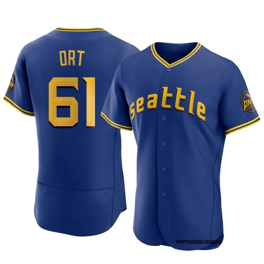 Kaleb Ort Men's Seattle Mariners Royal Authentic 2023 City Connect Jersey